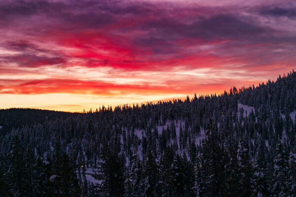 Northstar ski resort at sunset